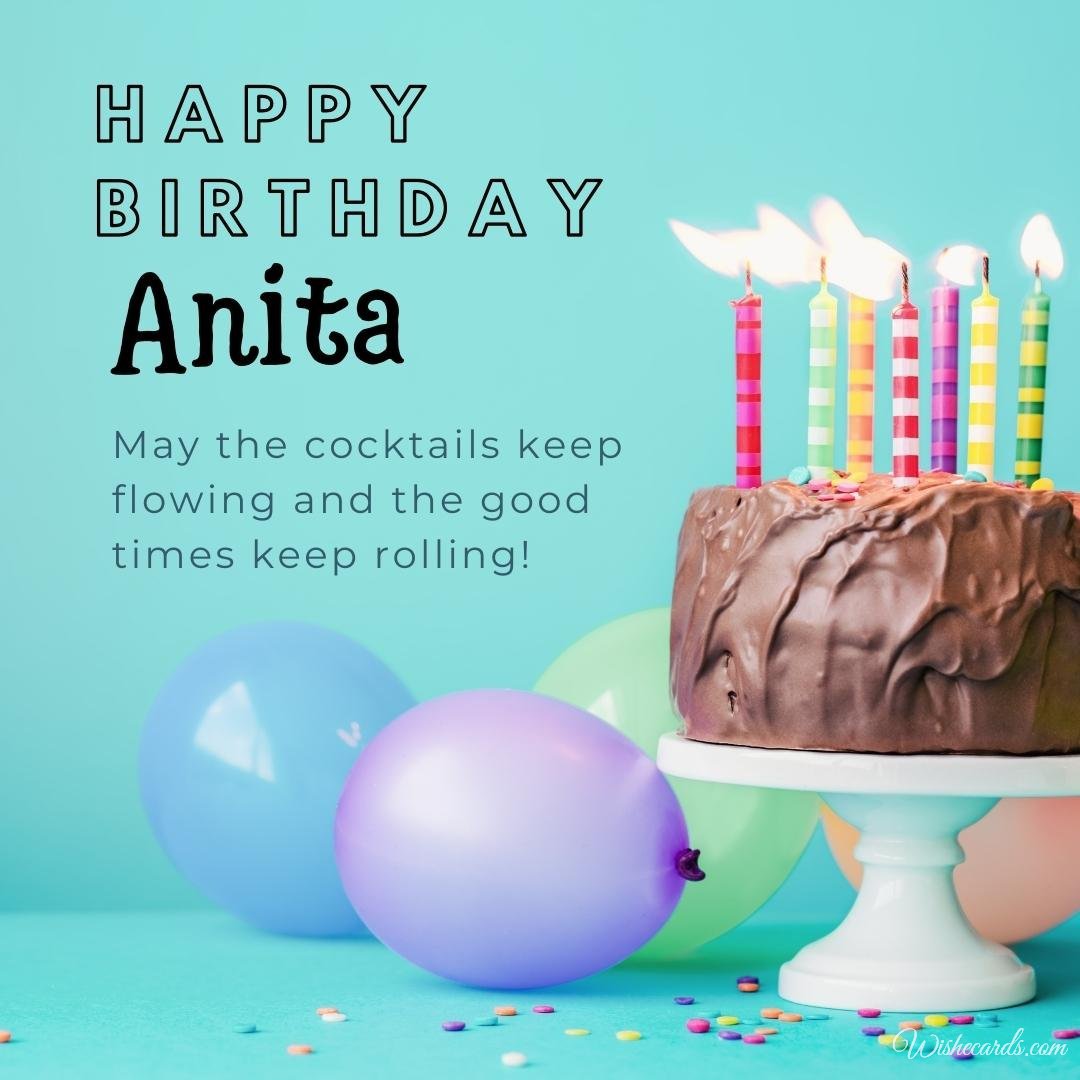 Birthday Wish Ecard for Anita