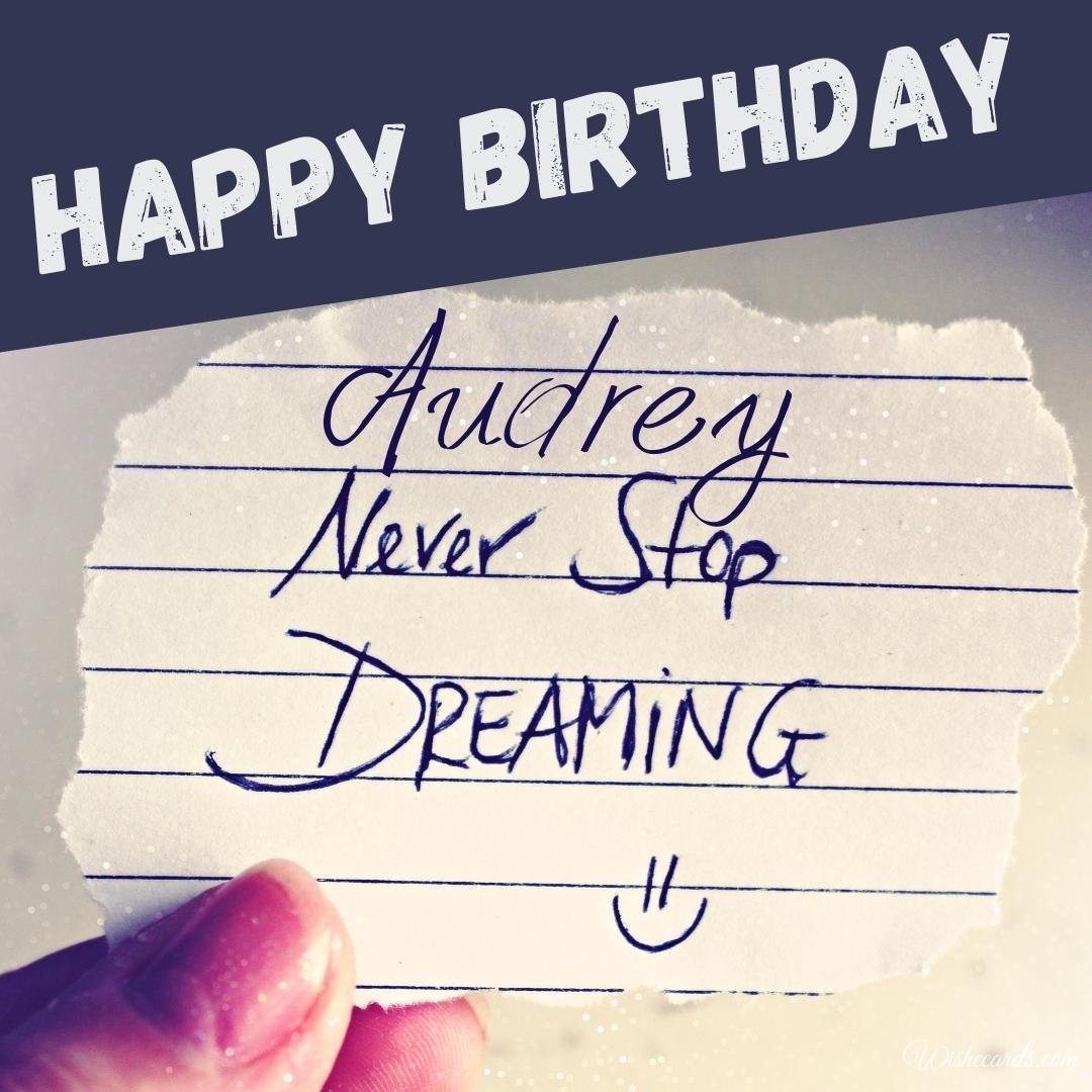 Birthday Wish Ecard for Audrey
