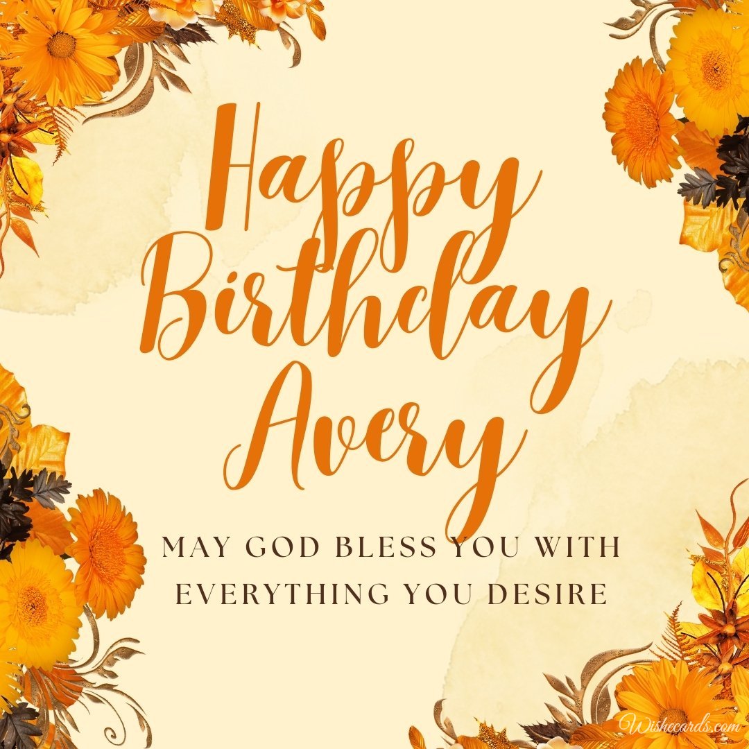 Birthday Wish Ecard For Avery