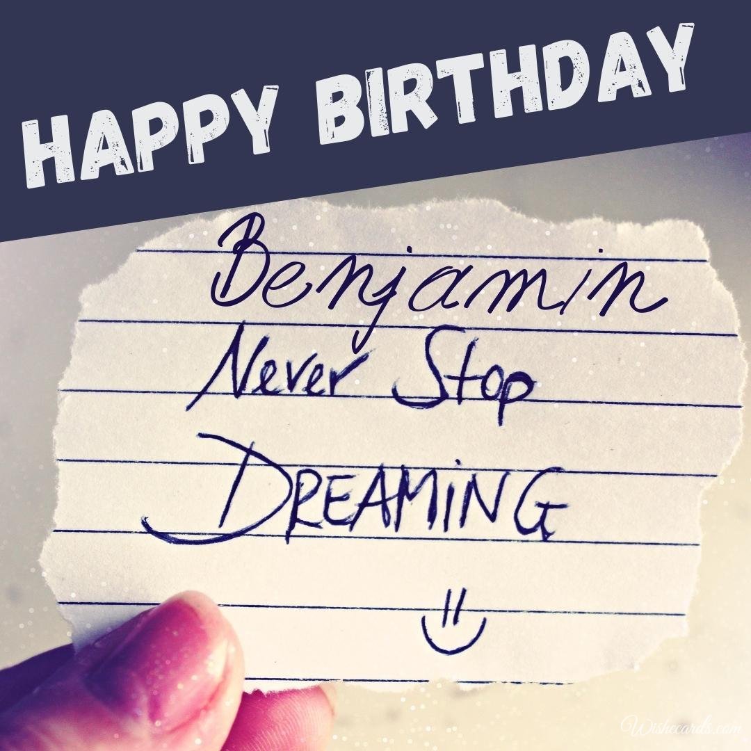 Birthday Wish Ecard for Benjamin