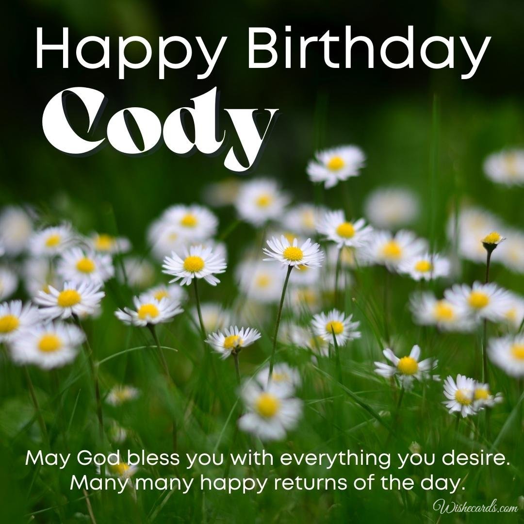 Birthday Wish Ecard For Cody