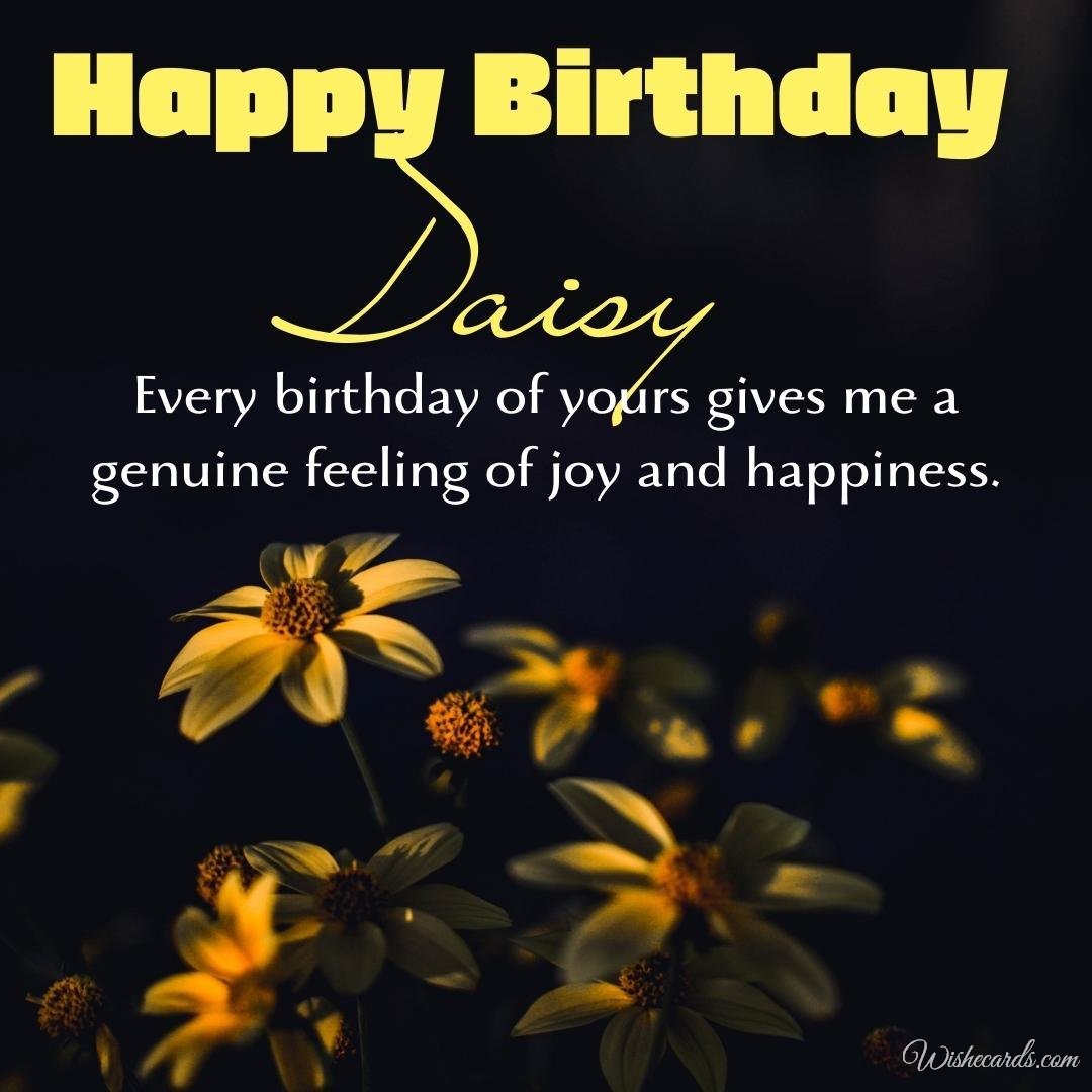 Birthday Wish Ecard For Daisy