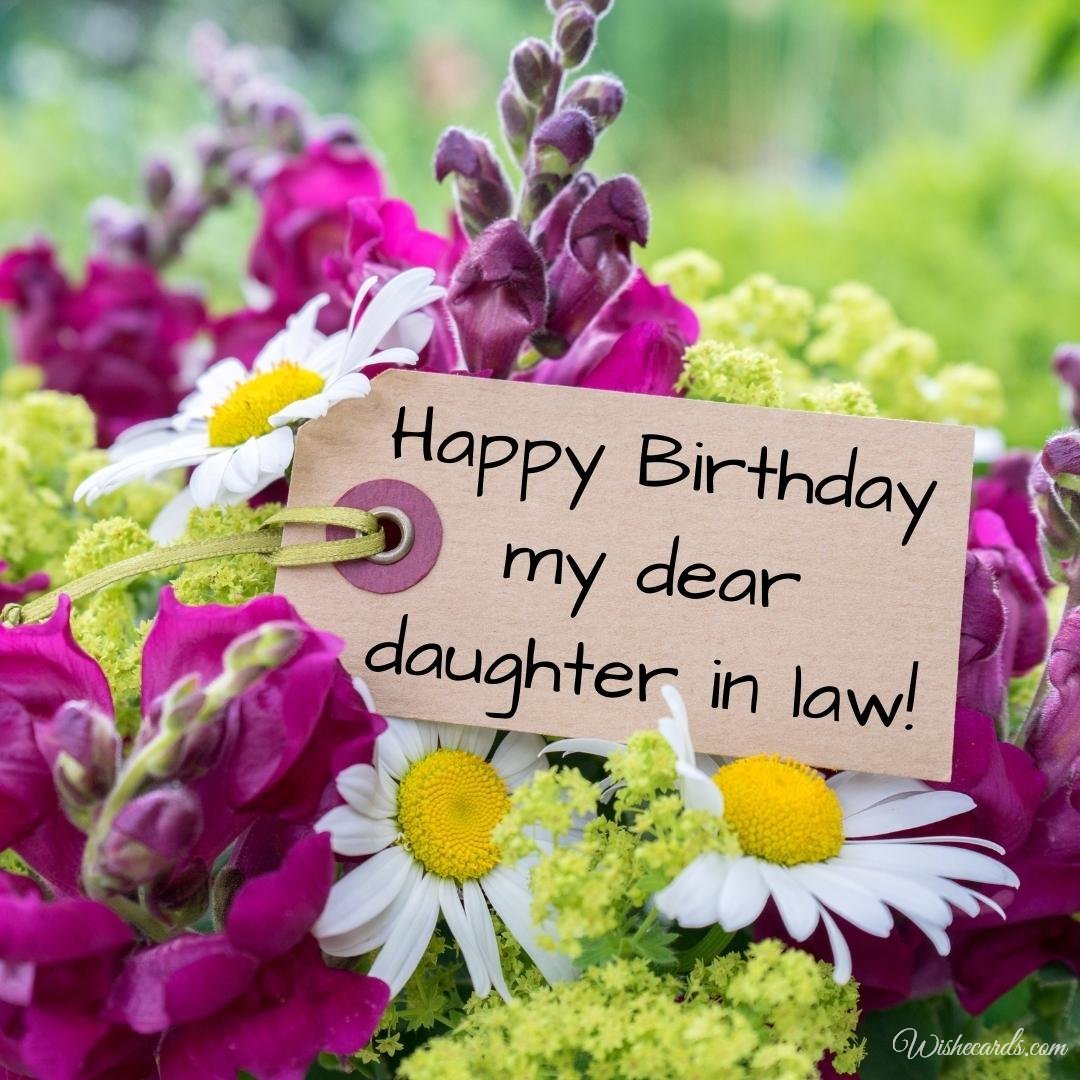 Birthday Wish Ecard For Daughter In Law