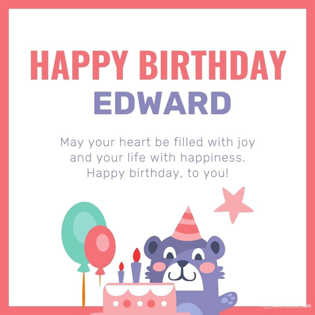 Birthday Wish Ecard For Edward
