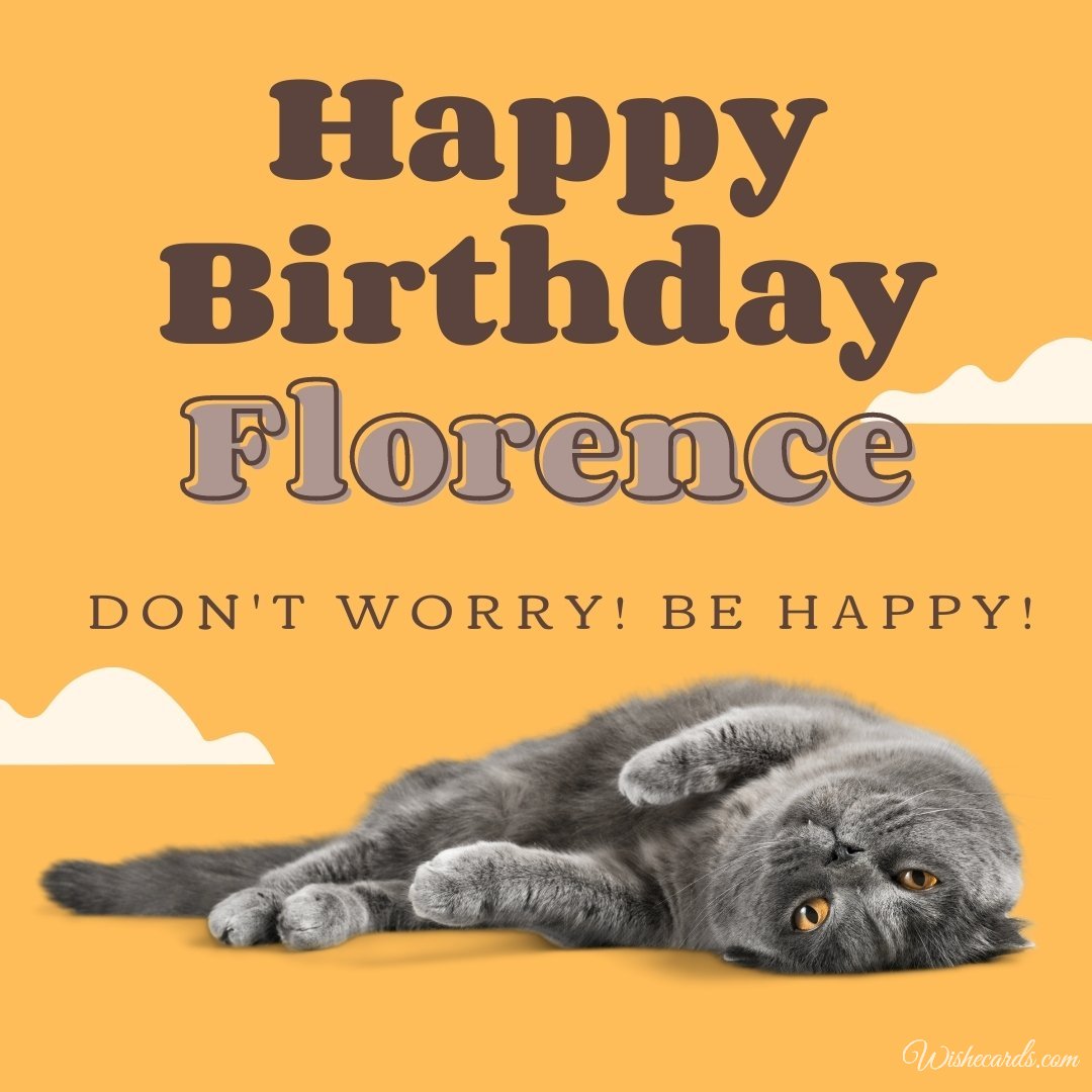 Birthday Wish Ecard for Florence