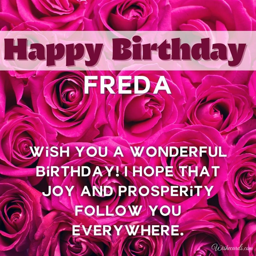 Birthday Wish Ecard For Freda