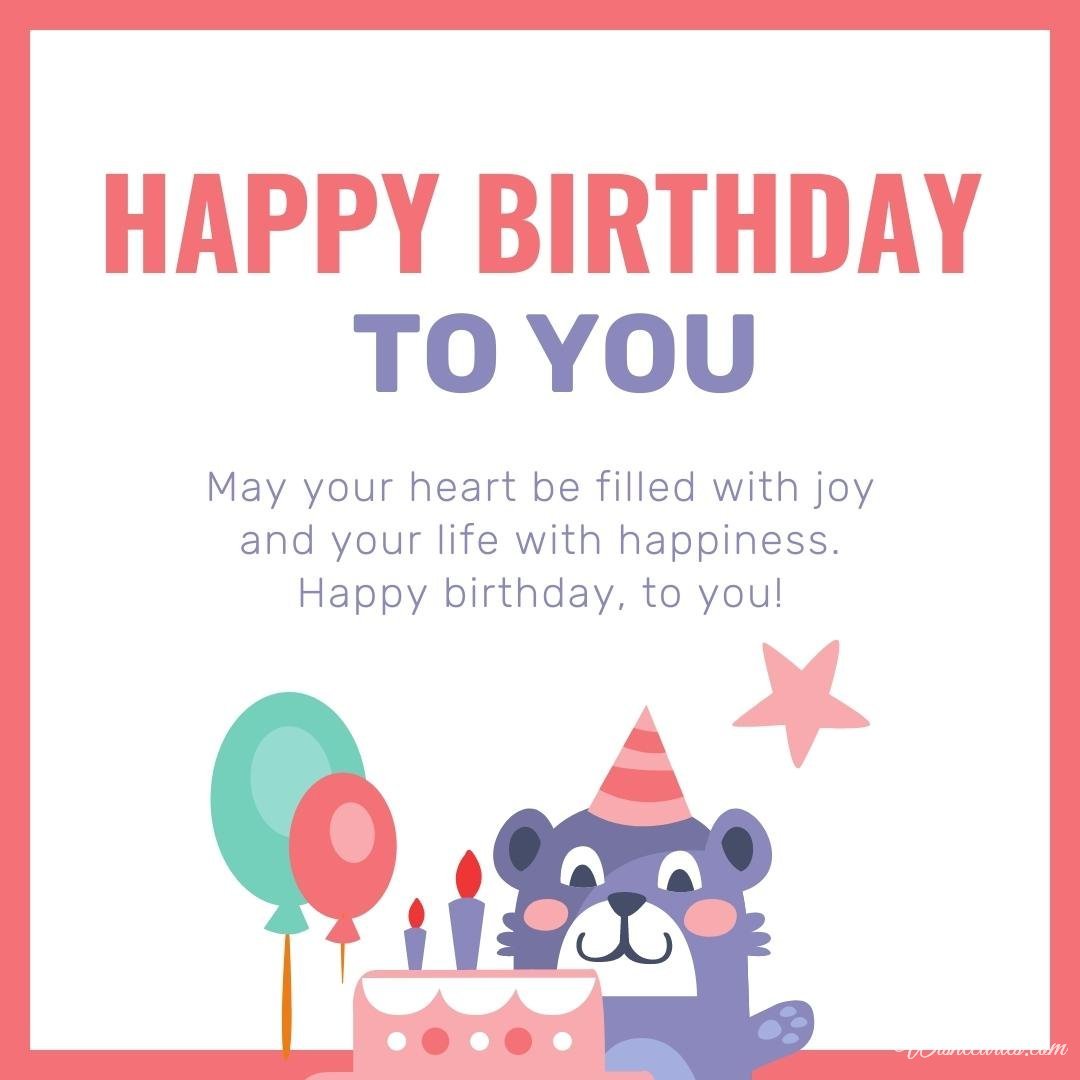 Birthday Wish Ecard For Girl