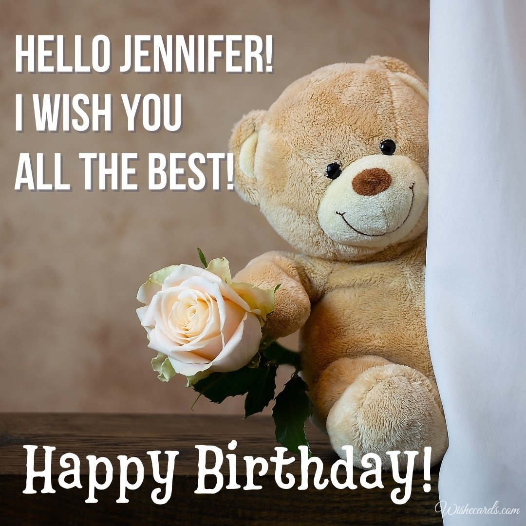 Birthday Wish Ecard For Jennifer