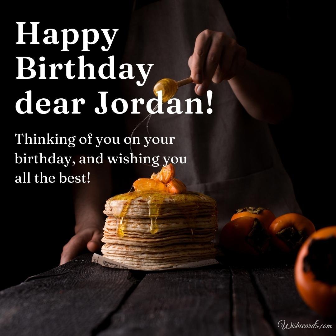 Birthday Wish Ecard For Jordan
