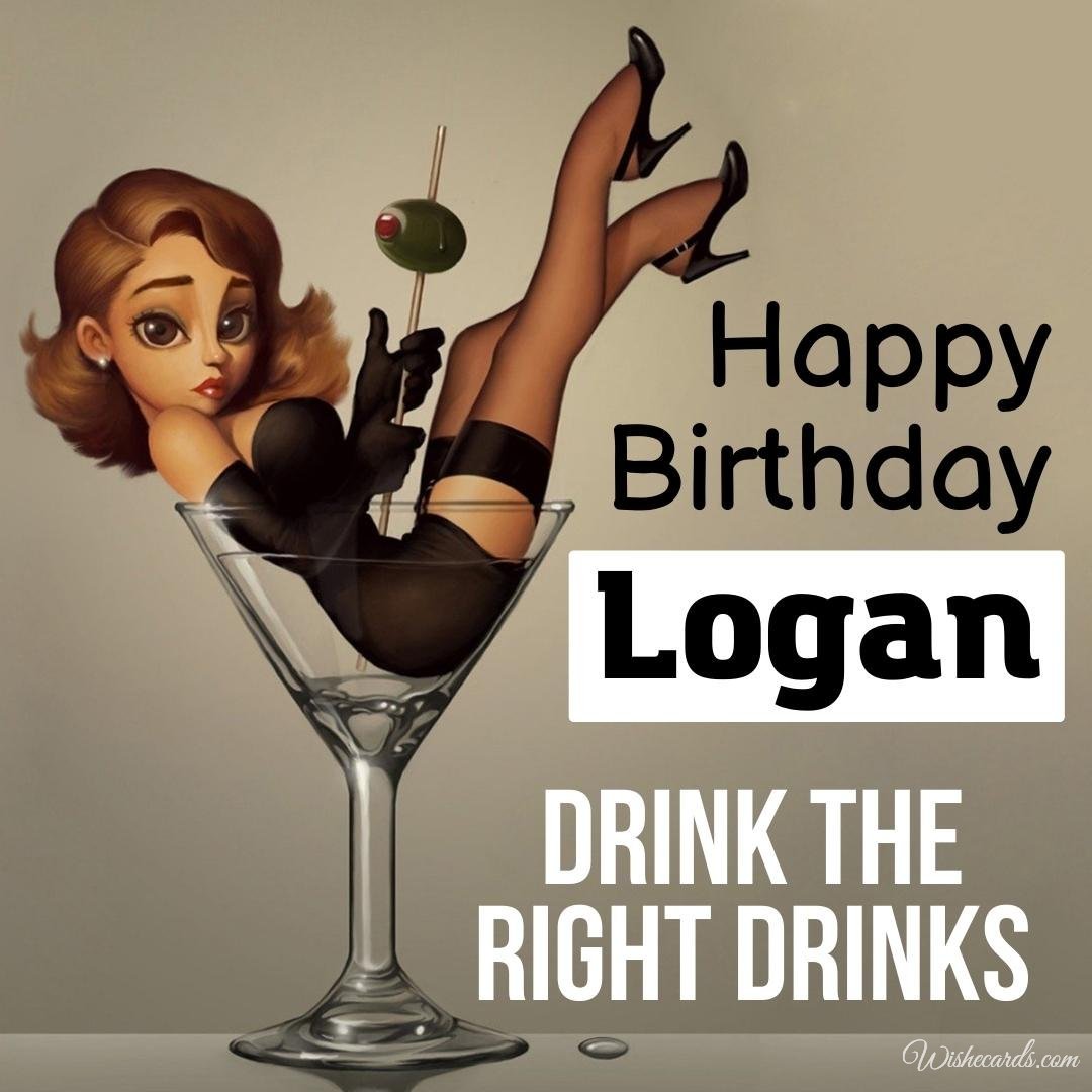 Birthday Wish Ecard For Logan