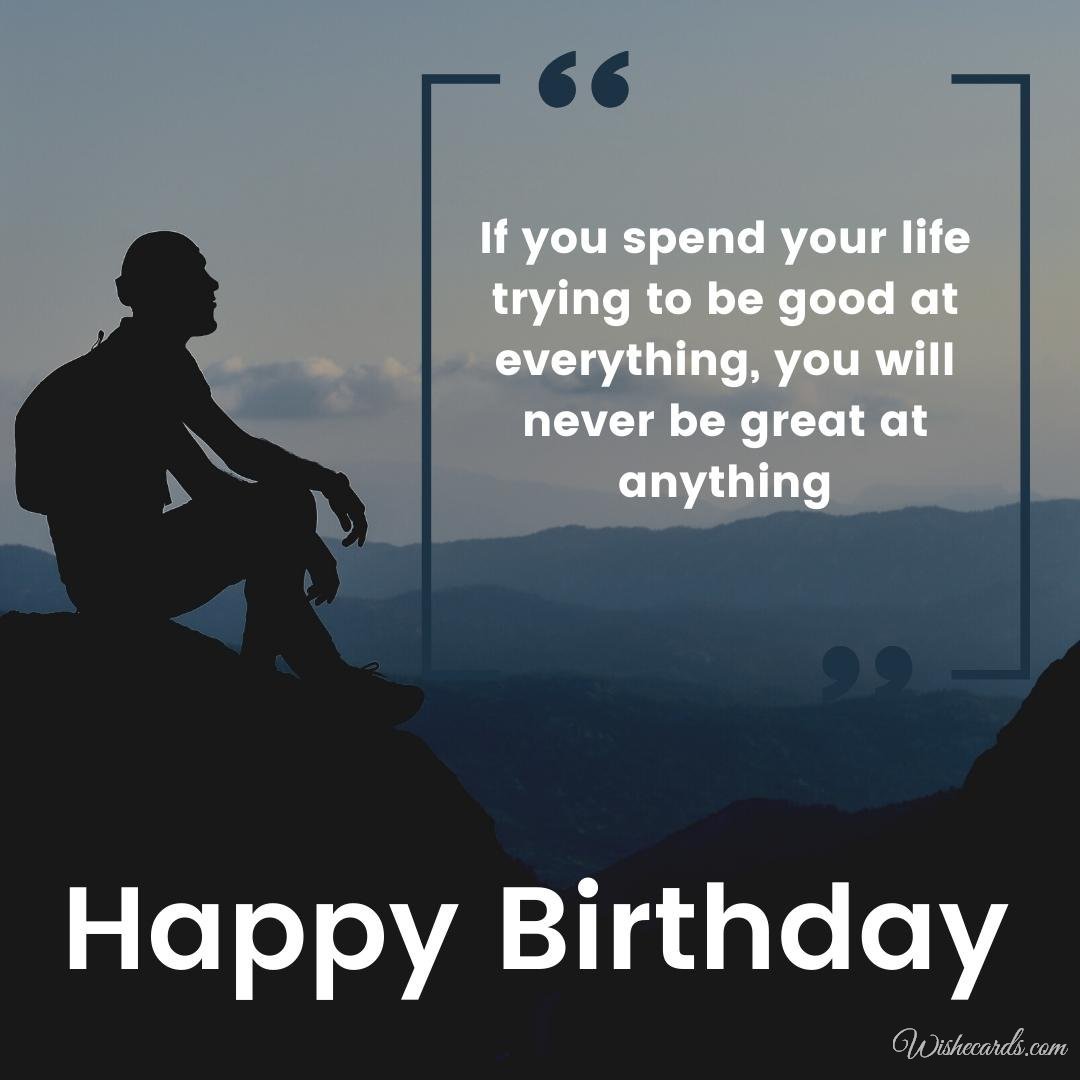 Birthday Wish Ecard For Man