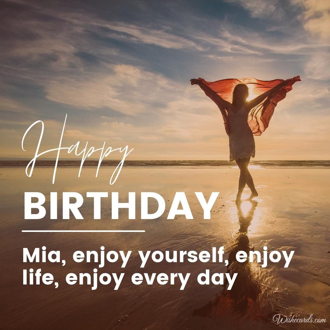 Birthday Wish Ecard For Mia