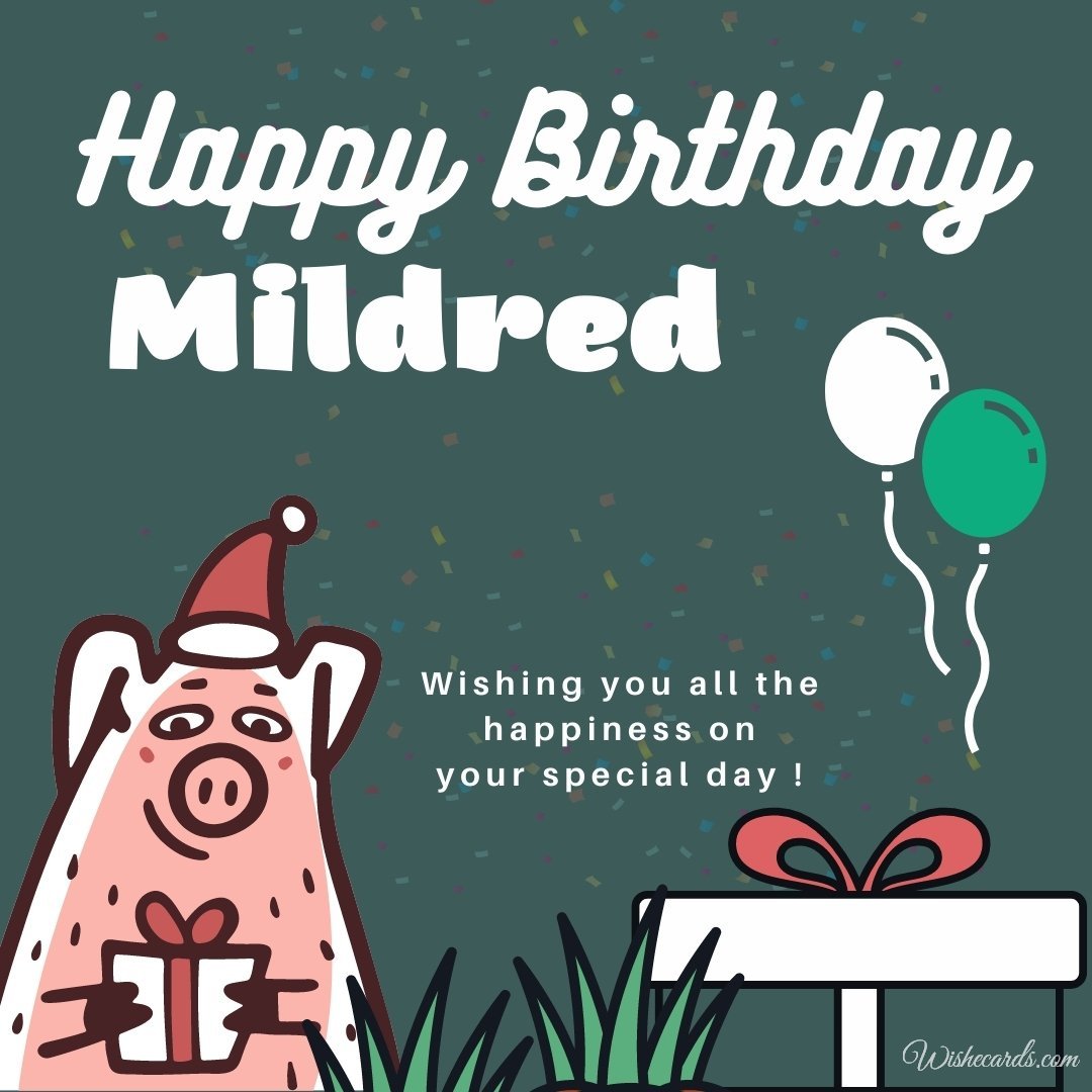 Birthday Wish Ecard For Mildred