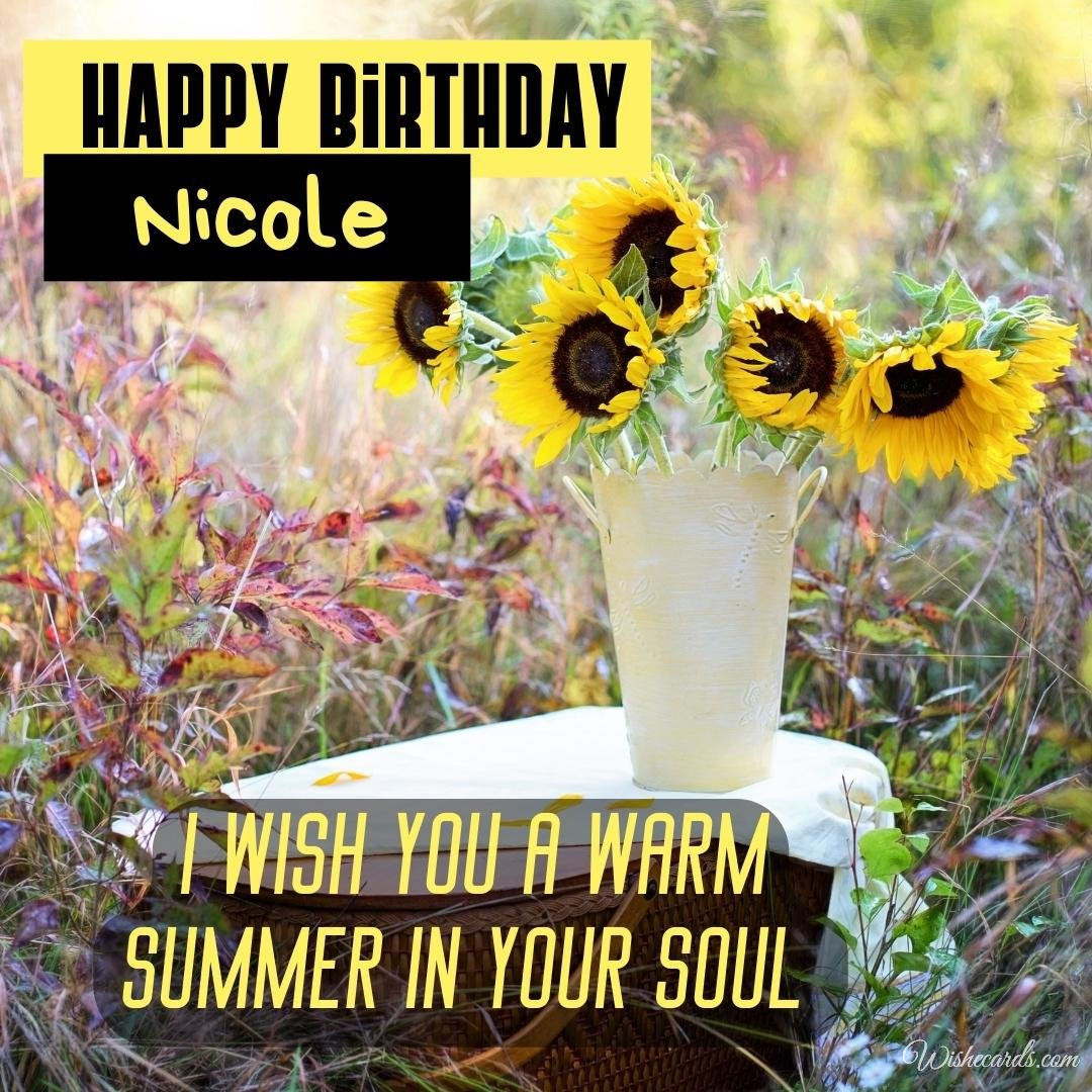 Birthday Wish Ecard For Nicole