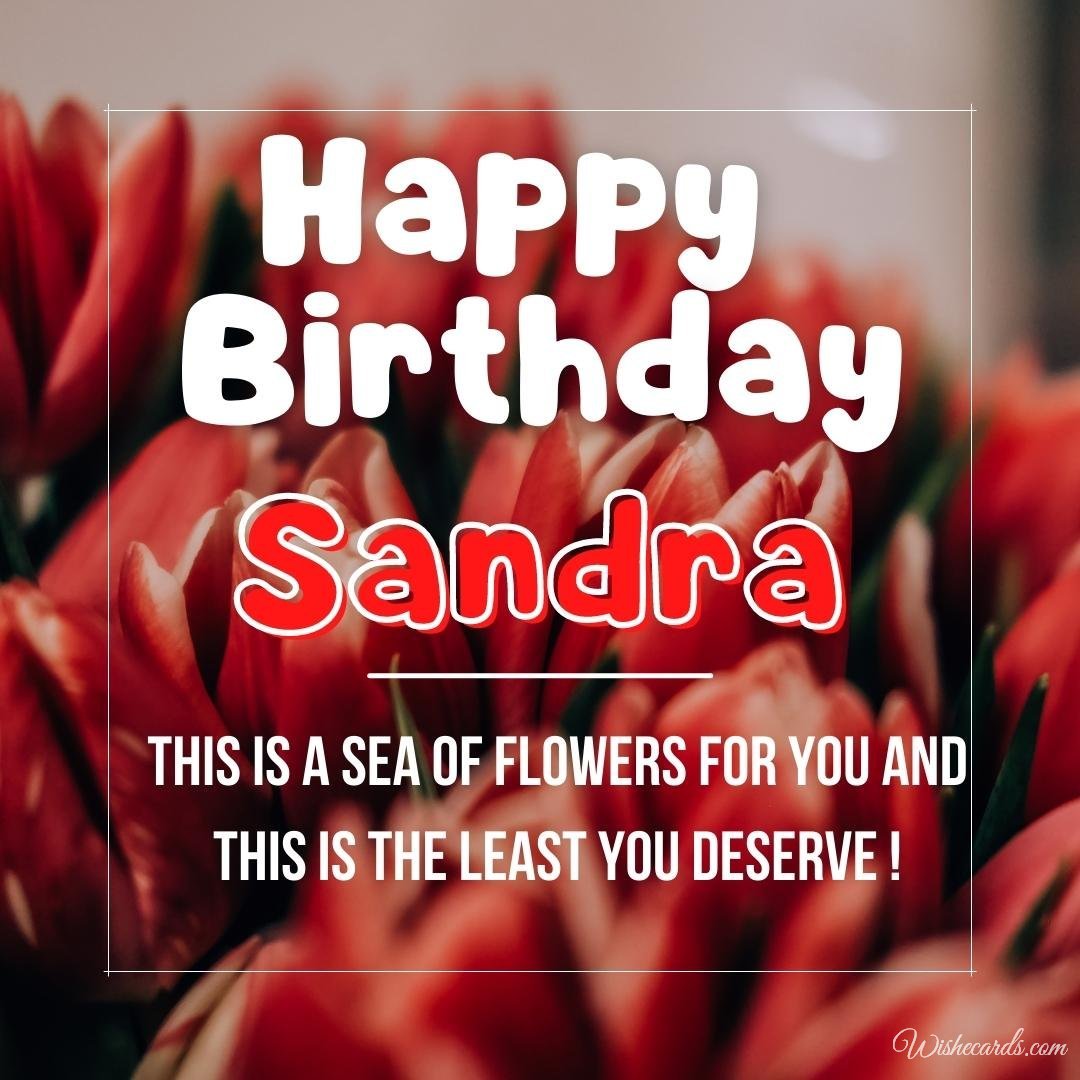 Birthday Wish Ecard For Sandra