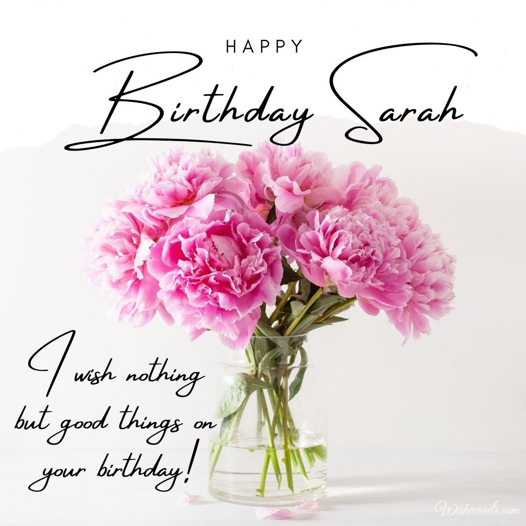 Birthday Wish Ecard For Sarah