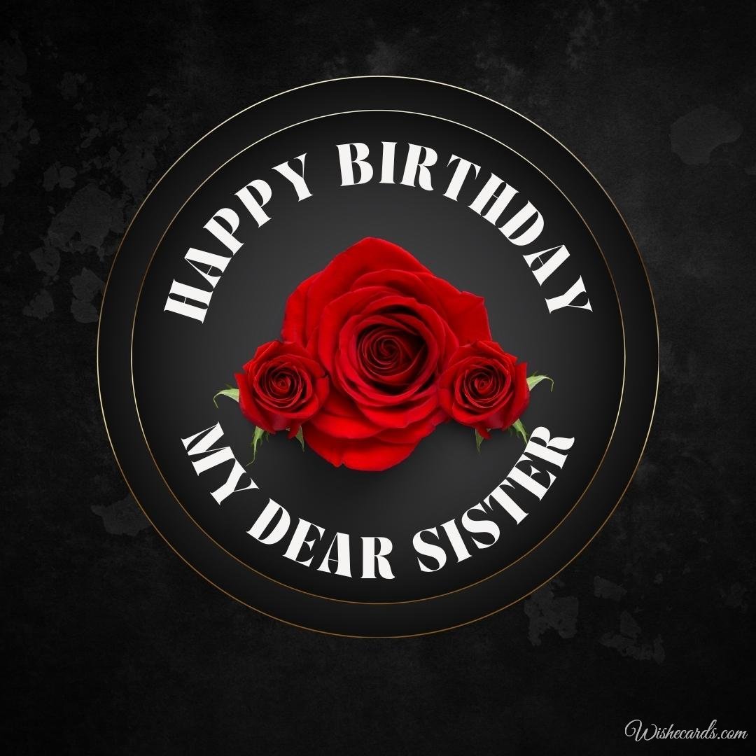 Birthday Wish Ecard for Sister