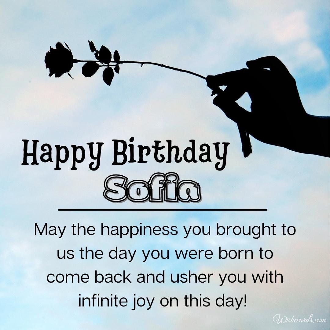 Birthday Wish Ecard For Sofia