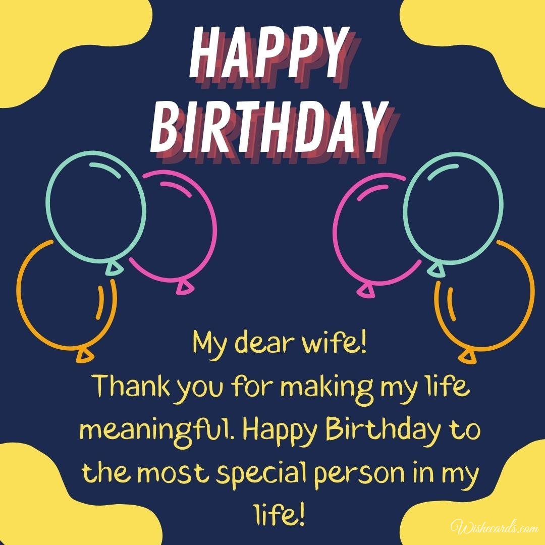 Birthday Wish Ecard For Wife