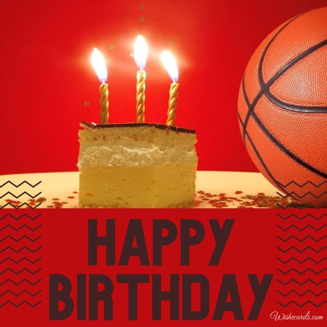 Birthday Wish Ecard to Basketball Player