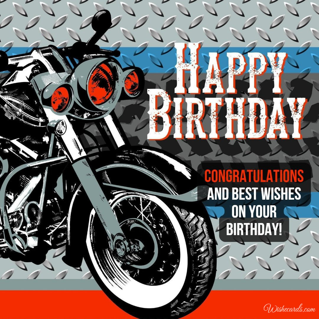 Birthday Wish Ecard To Biker