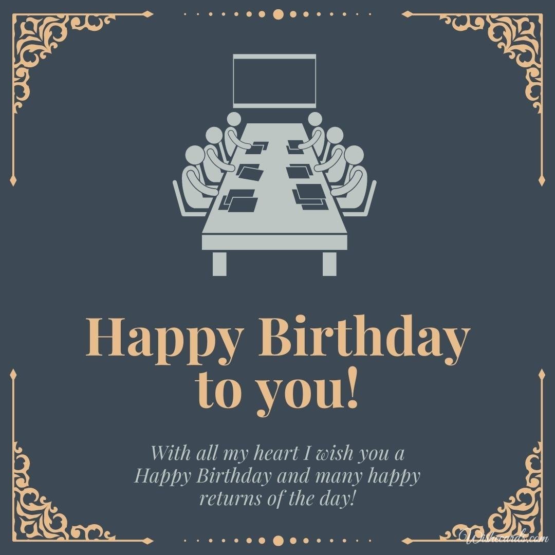 Birthday Wish Ecard To Manager