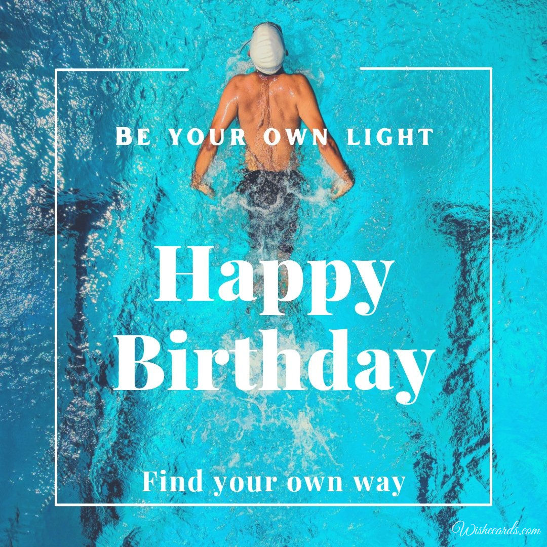 Birthday Wish Ecard To Swimmer