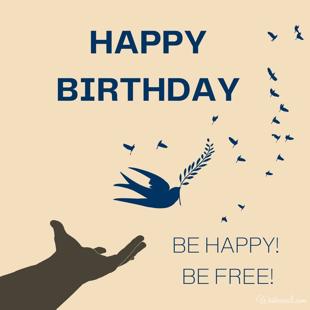 Birthday Wish Ecard with Birds