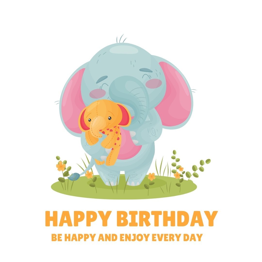 Birthday Wish Ecard With Elephant
