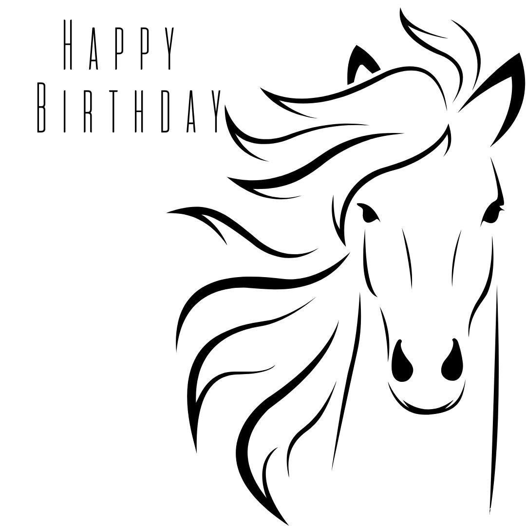Birthday Wish Ecard With Horse