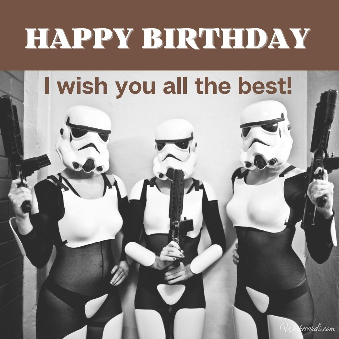 Birthday Wish Ecard With Star Wars