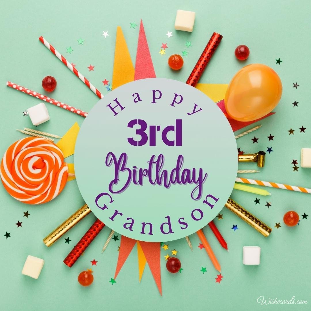 Birthday Wish for Grandson on 3rd Birthday