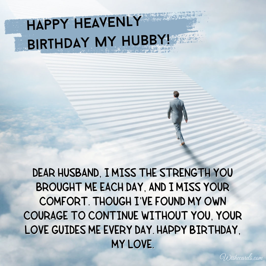Birthday Wish for Husband in Heaven Image