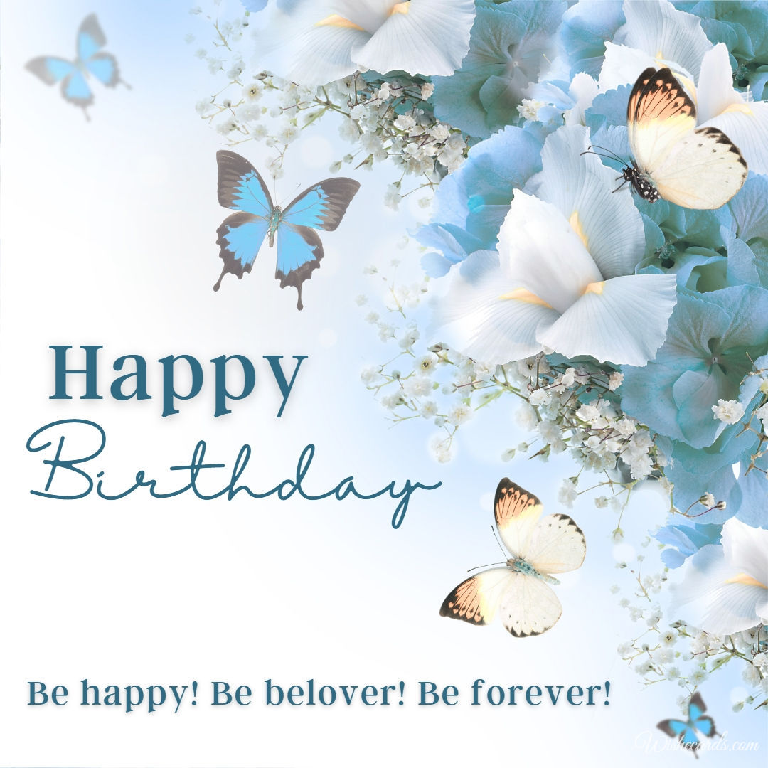 Birthday Wish with Butterflies