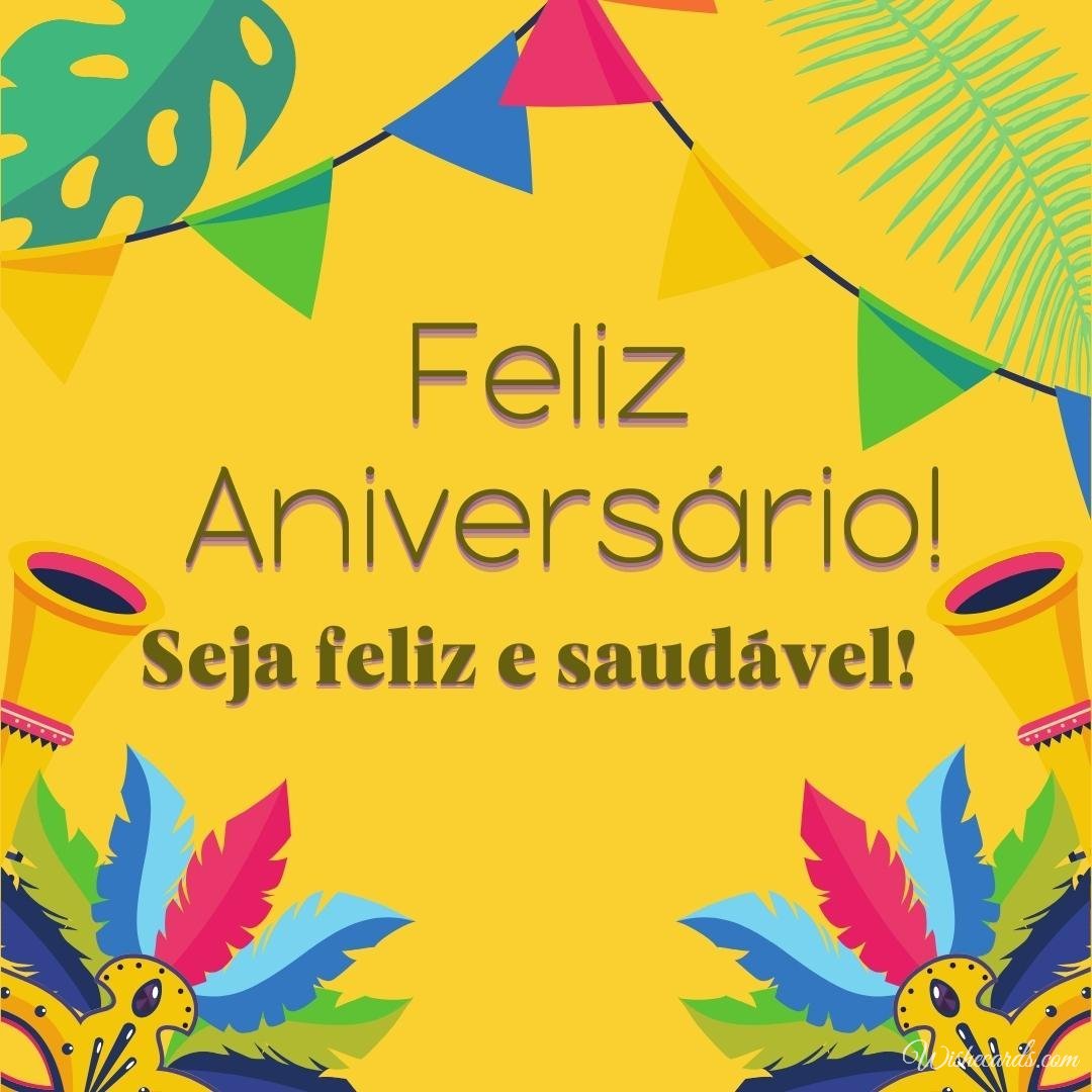 Brazilian Happy Birthday Greeting Ecard