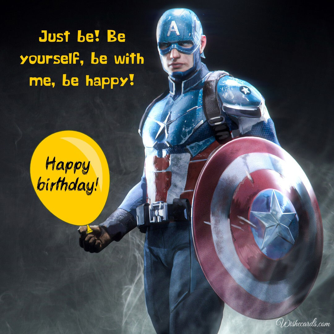 Captain America Happy Birthday Image