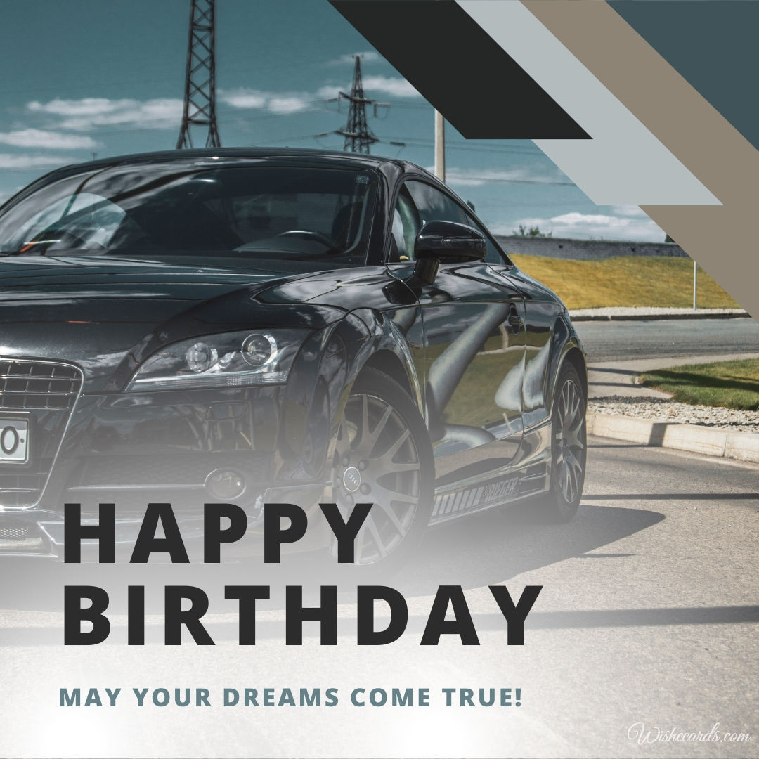 Car Happy Birthday Card