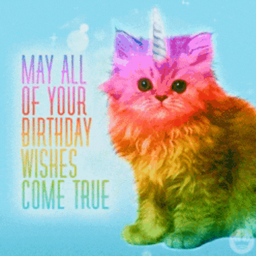 Cat Wishing Happy Birthday Gif