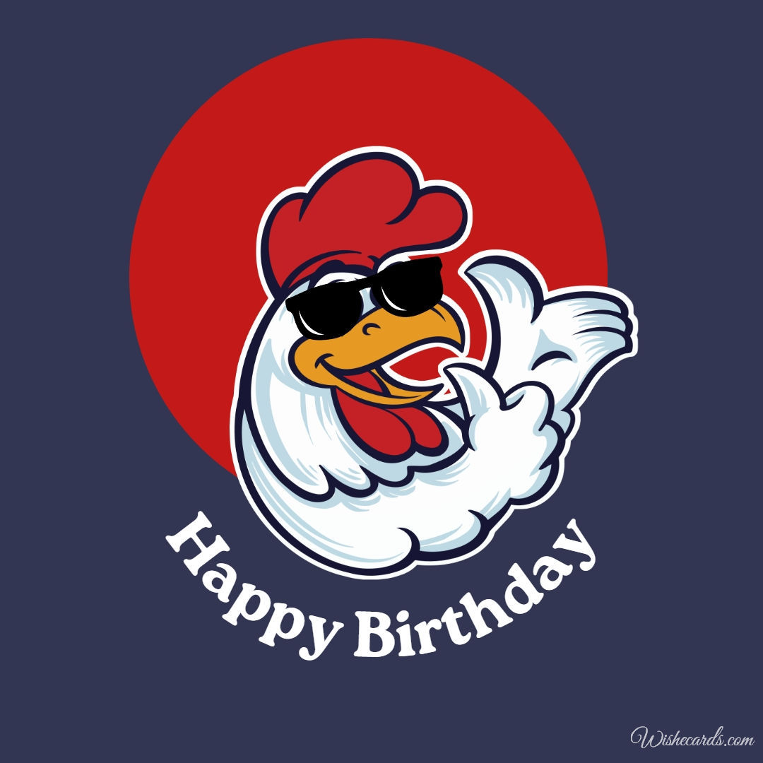 Chicken Themed Birthday Card