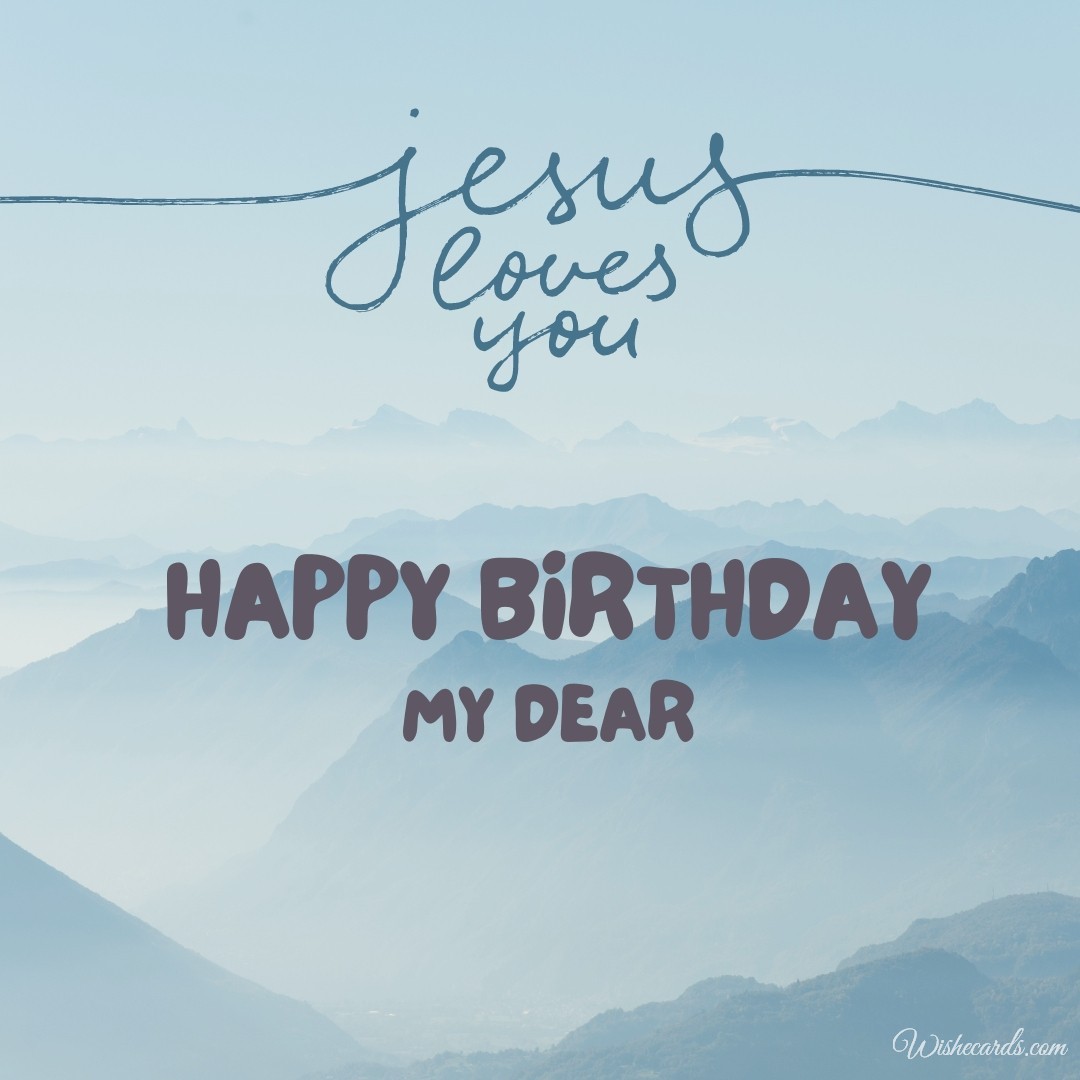 Christian Free Text Happy Birthday Ecard For Her