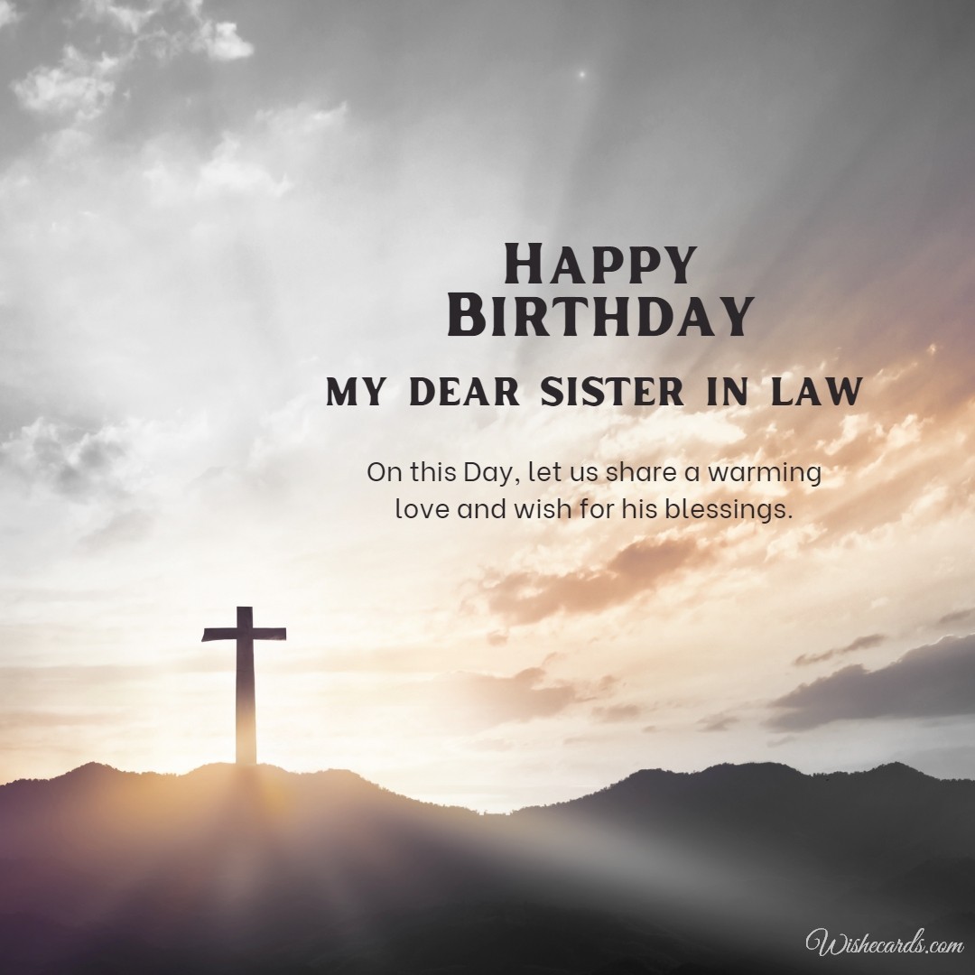 Christian Happy Birthday Sister in Law