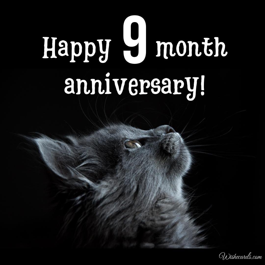 Cool 9 Month Anniversary Ecard With Text