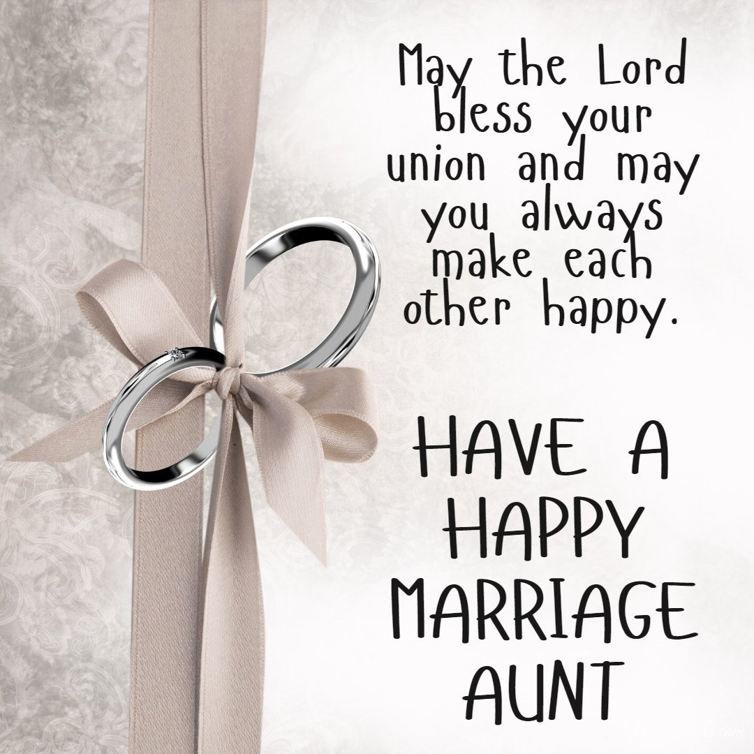 Cool Marriage Image For Aunt With Text