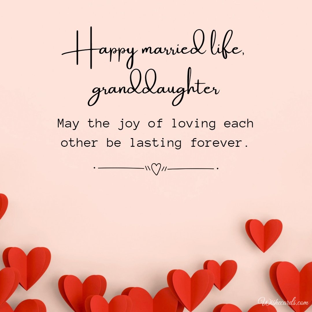 Cool Marriage Image For Granddaughter With Text