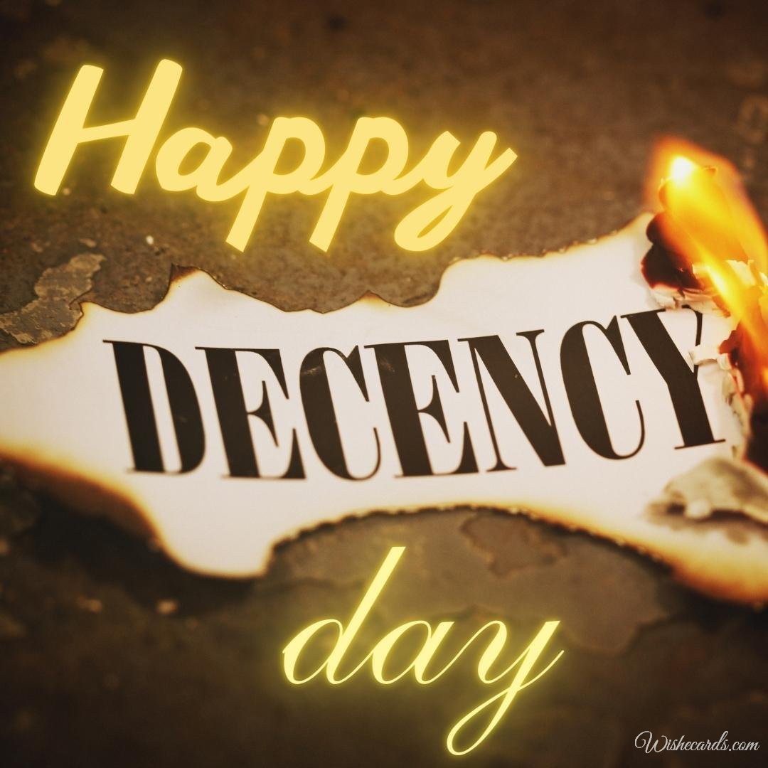 Cool National Decency Day Ecard