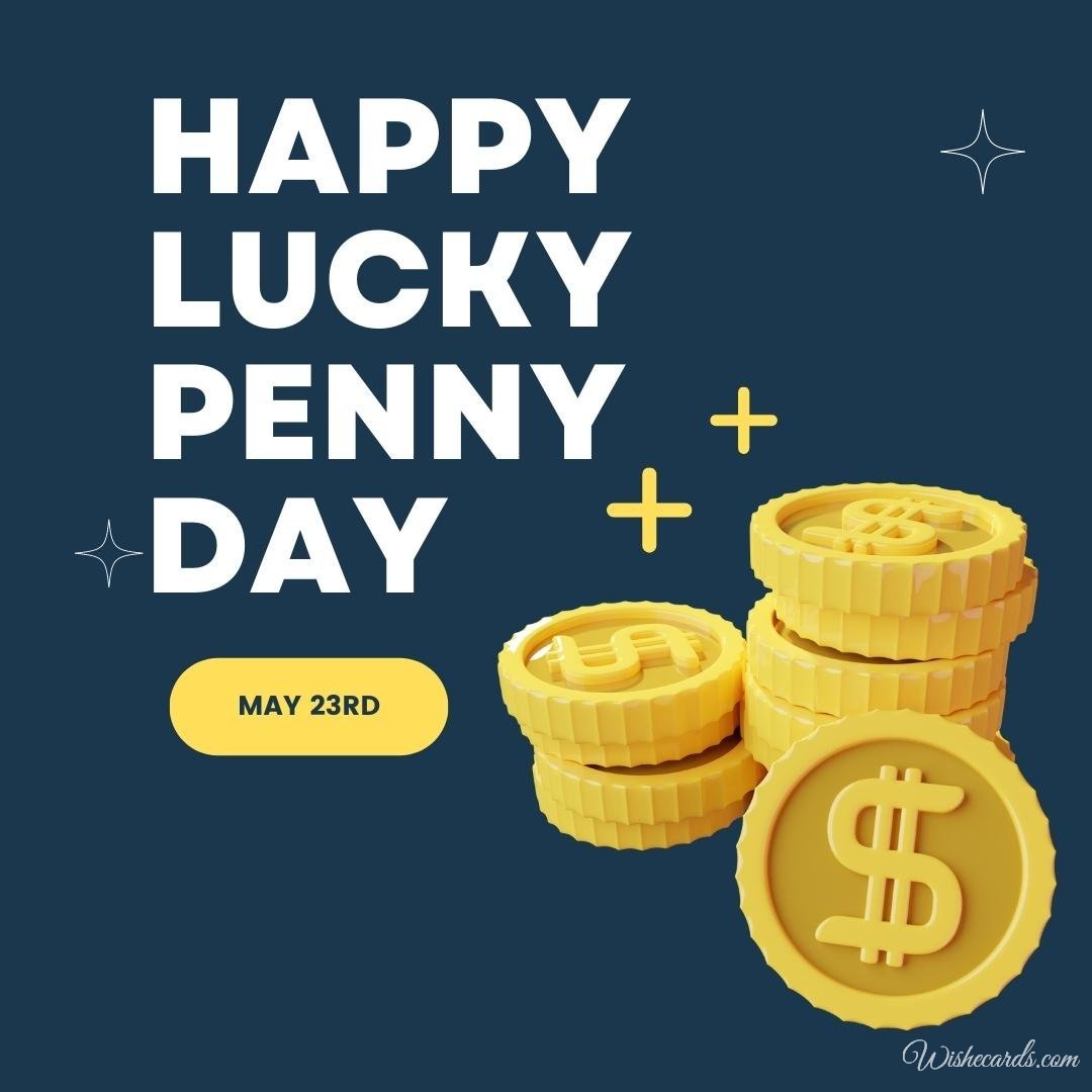 Cool National Lucky Penny Day Ecard