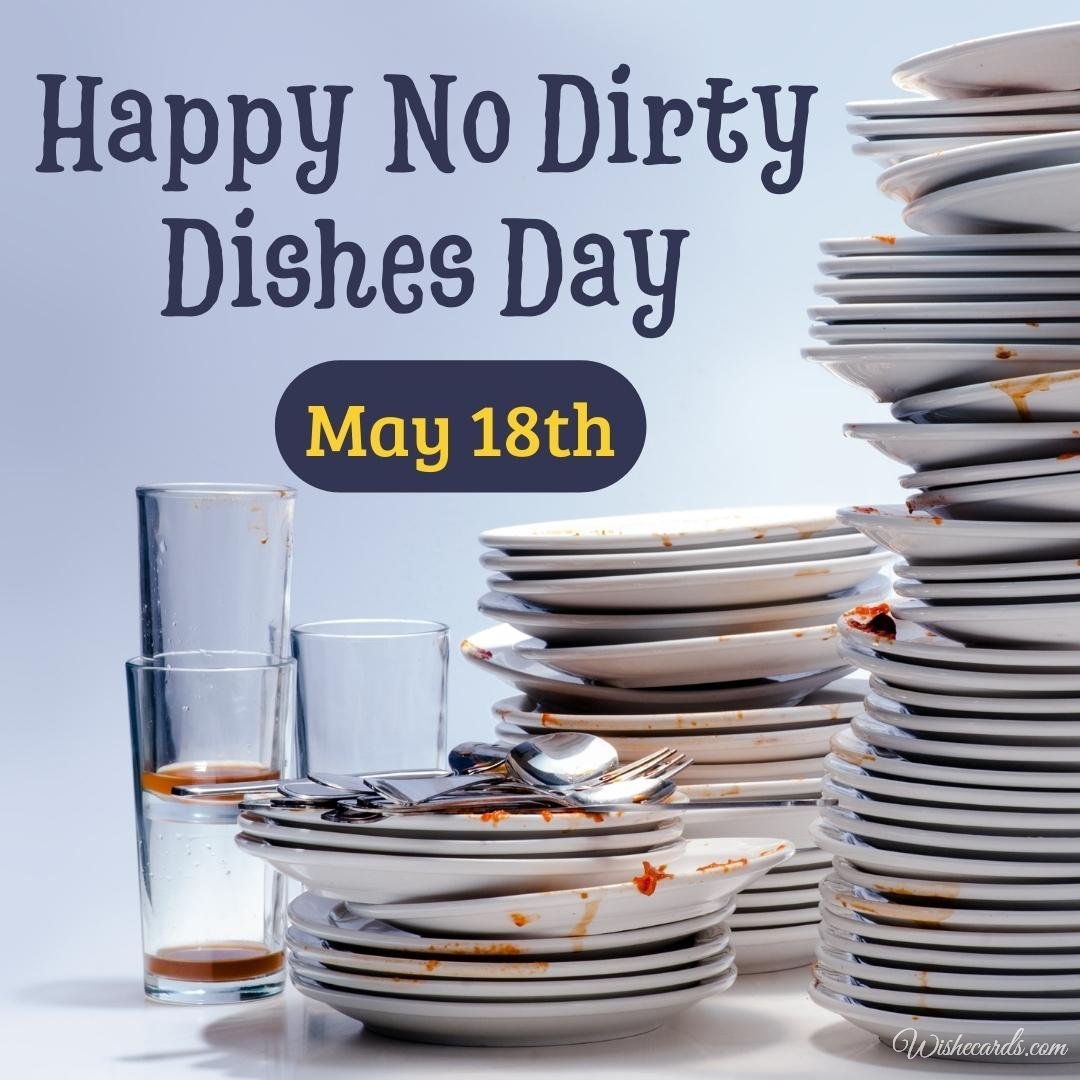 Cool National No Dirty Dishes Day Ecard