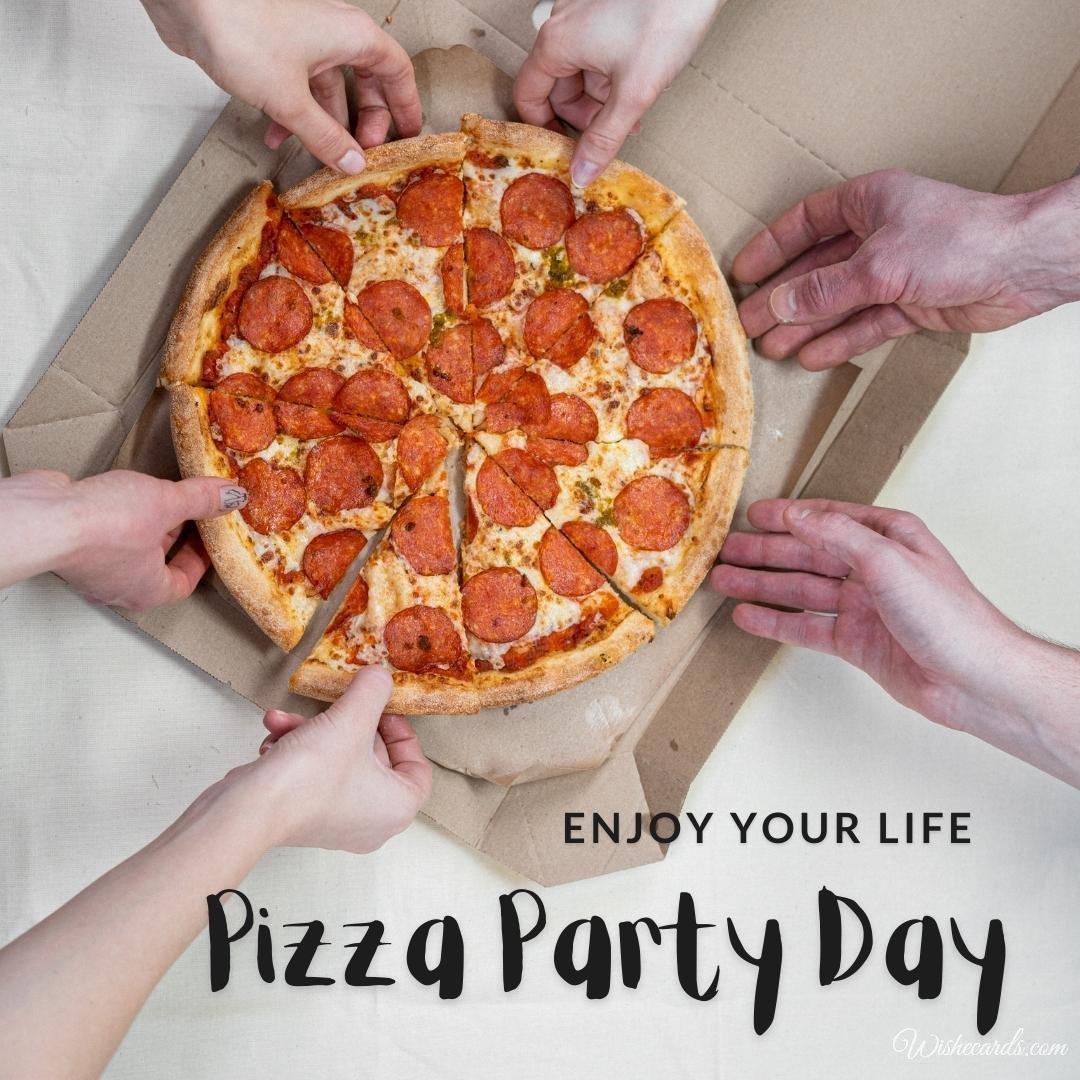 Cool National Pizza Party Day Ecard