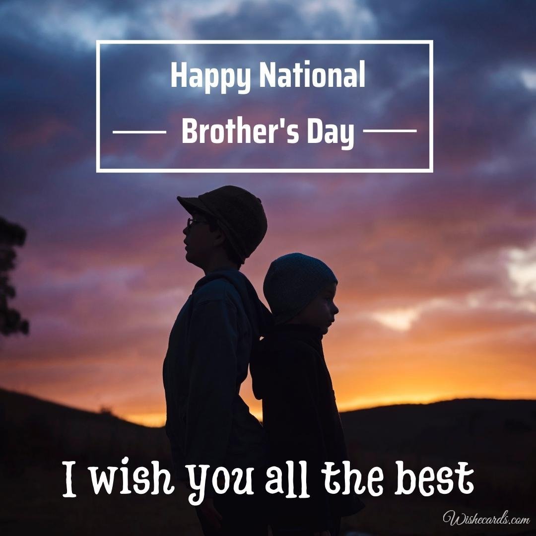 Cool Virtual National Brother's Day Image