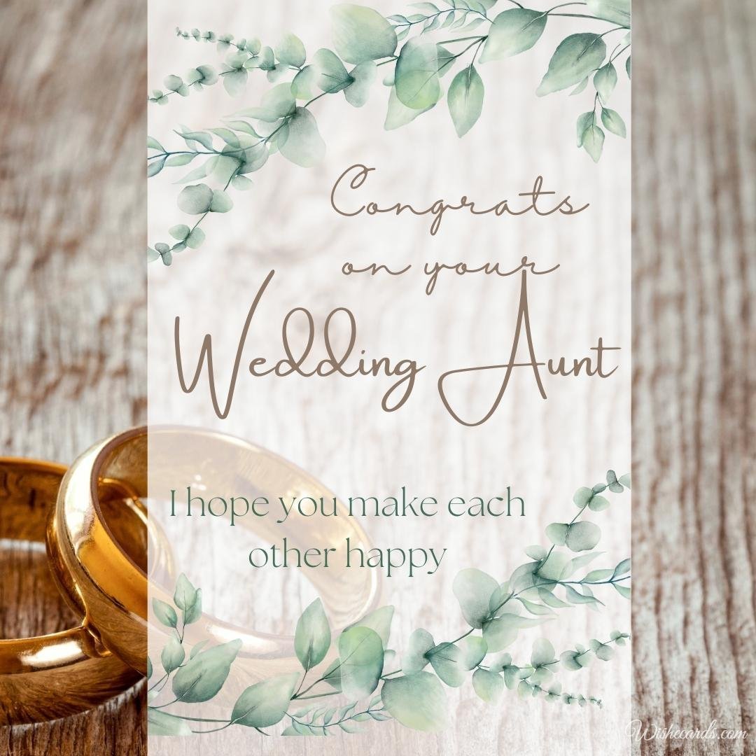 Cool Virtual Wedding Image For Aunt